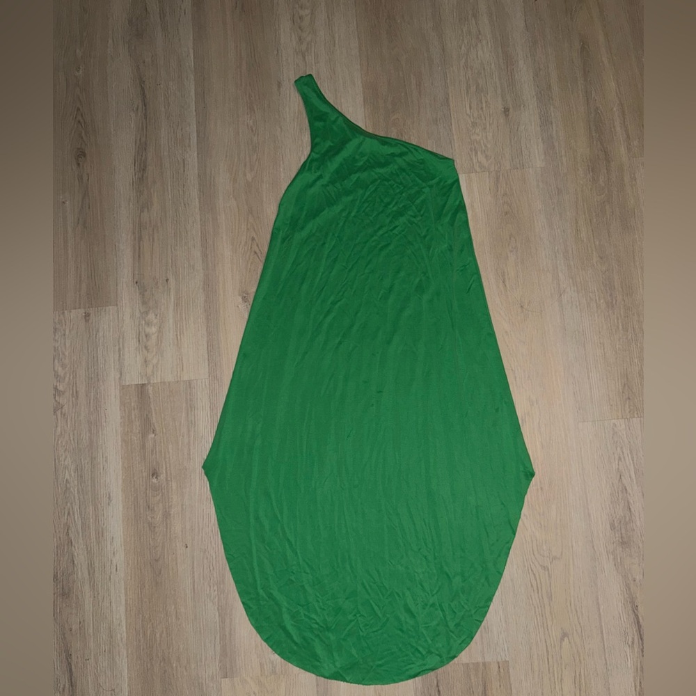 Green One-Shoulder Dress | S